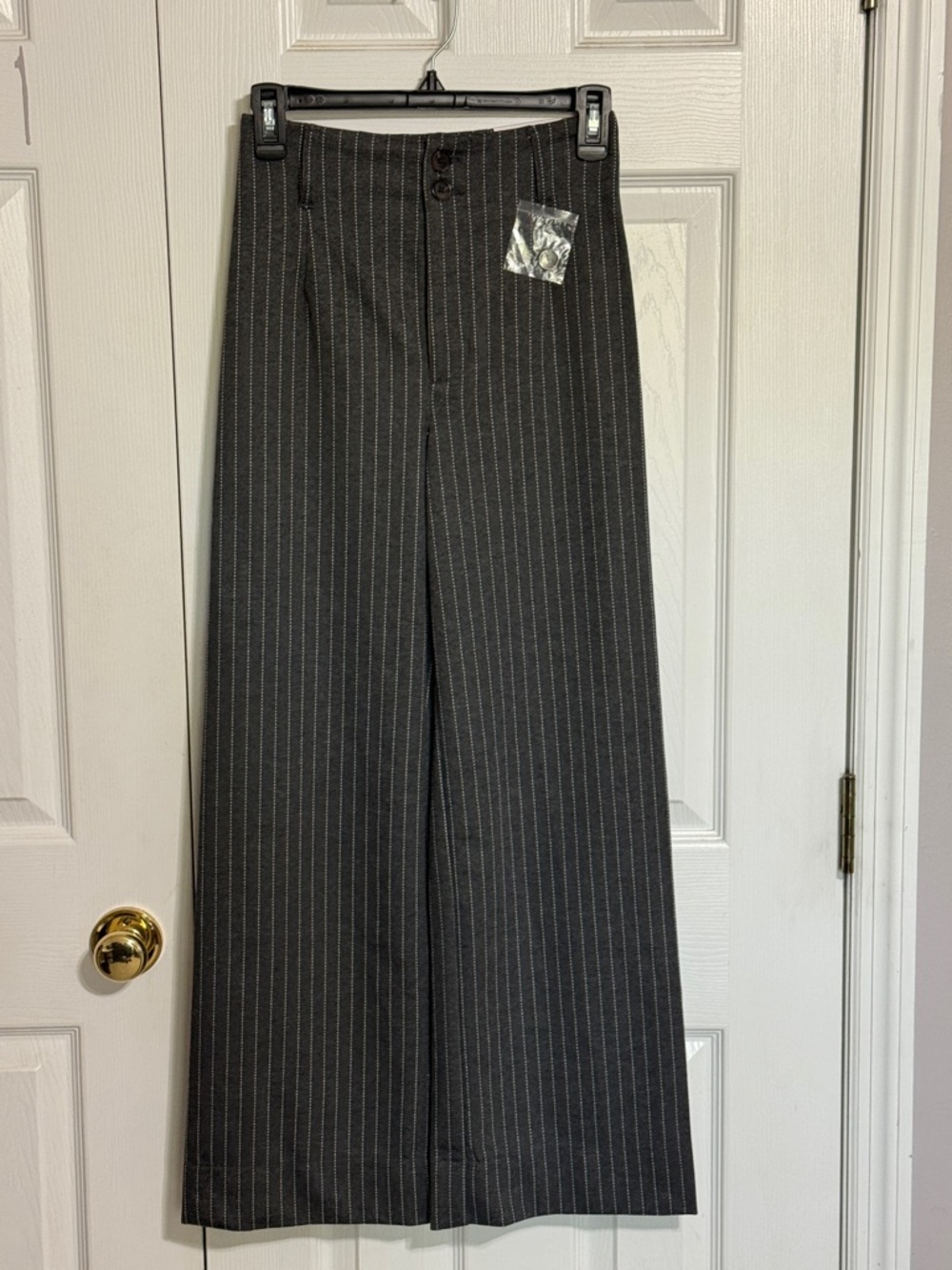 LC Lauren Conrad Charcoal Pinstripe Wide-Leg Dress Pants trouser